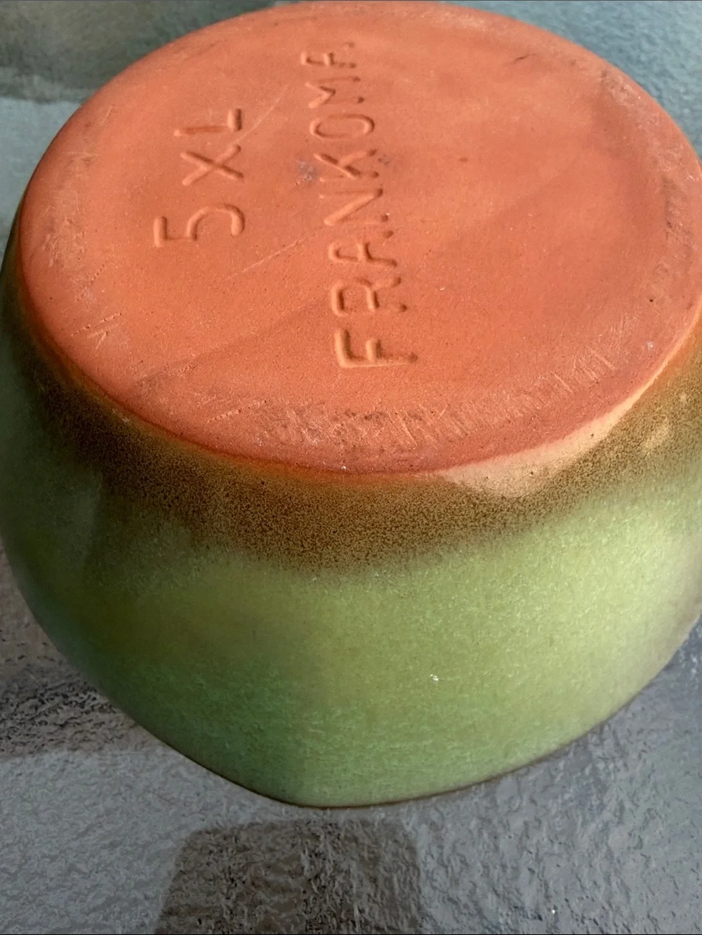 Frankoma Green and Brown Lidded Serving Bowl